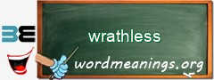 WordMeaning blackboard for wrathless